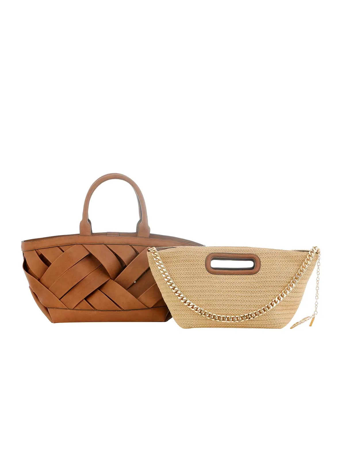 Nora Woven Tote in Luggage sold by Jessica Simpson product image thumbnail 2