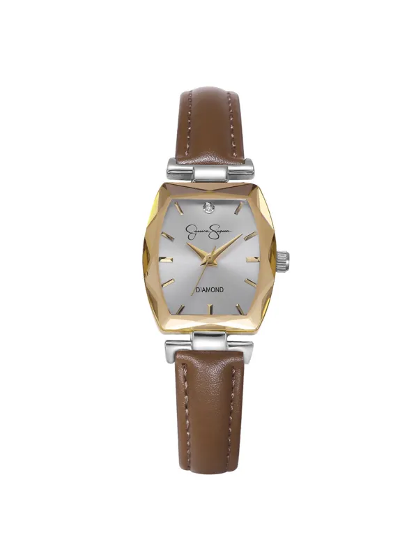Diamond Dial Strap Watch in Brown sold by Jessica Simpson