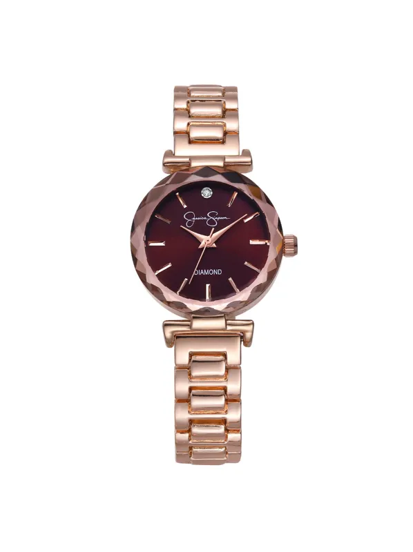 Diamond Dial Bracelet Watch in Rose Gold sold by Jessica Simpson