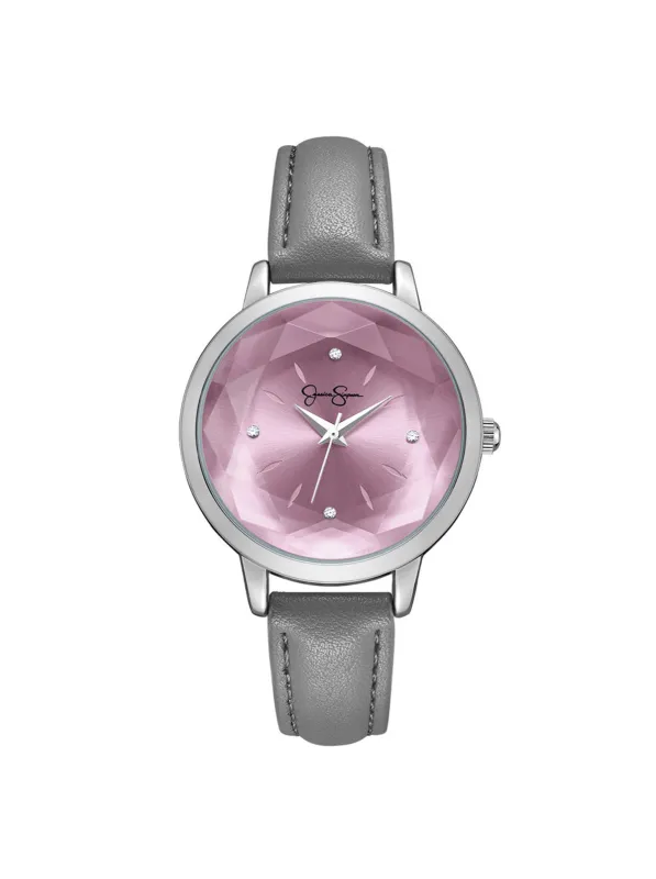 Faceted Glass Watch in Gray sold by Jessica Simpson