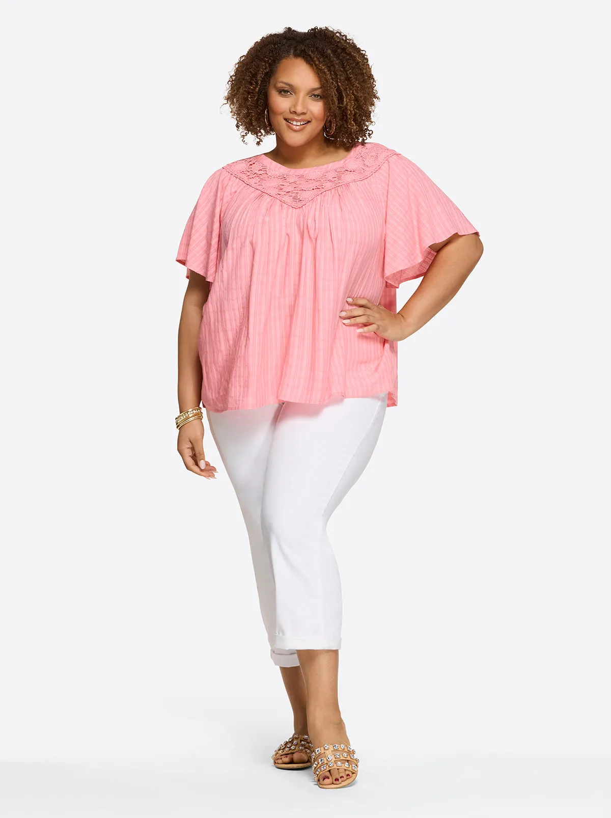 Eloise Blouse in Peony sold by Jessica Simpson product image thumbnail 3