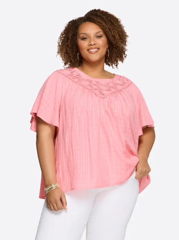 Eloise Blouse in Peony sold by Jessica Simpson