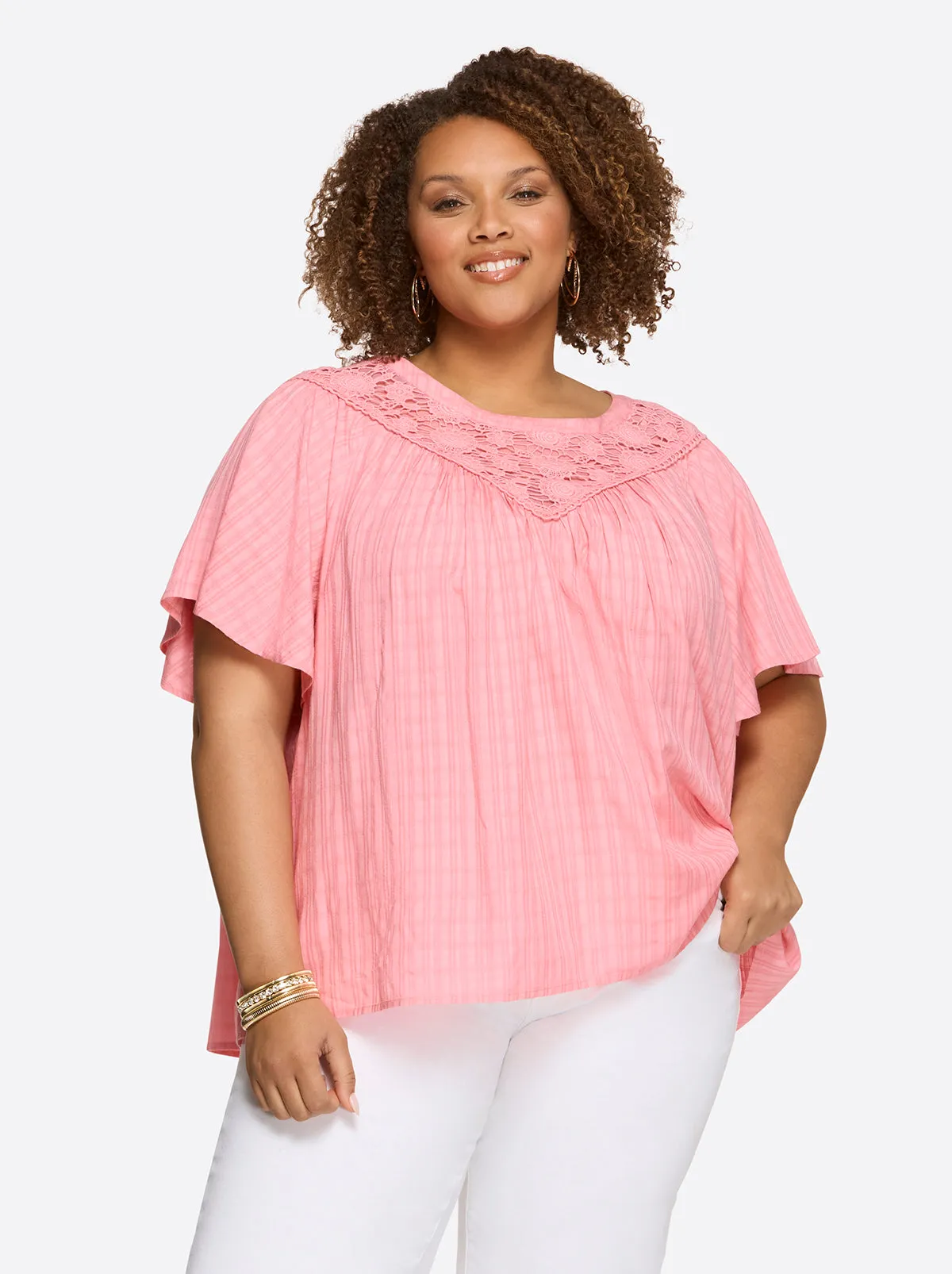 Eloise Blouse in Peony sold by Jessica Simpson