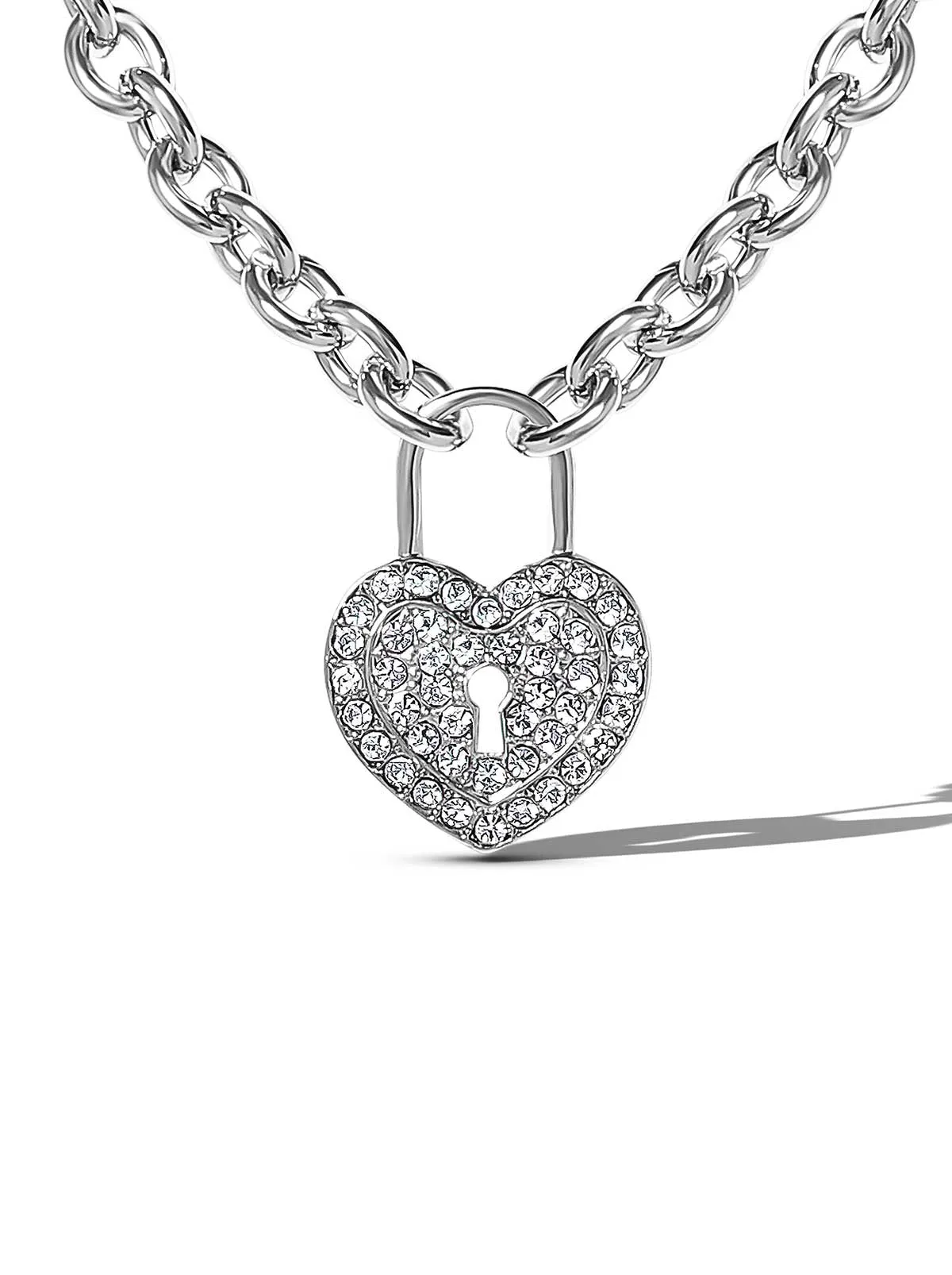 Heart Lock Pendant Necklace sold by Jessica Simpson product image thumbnail 2