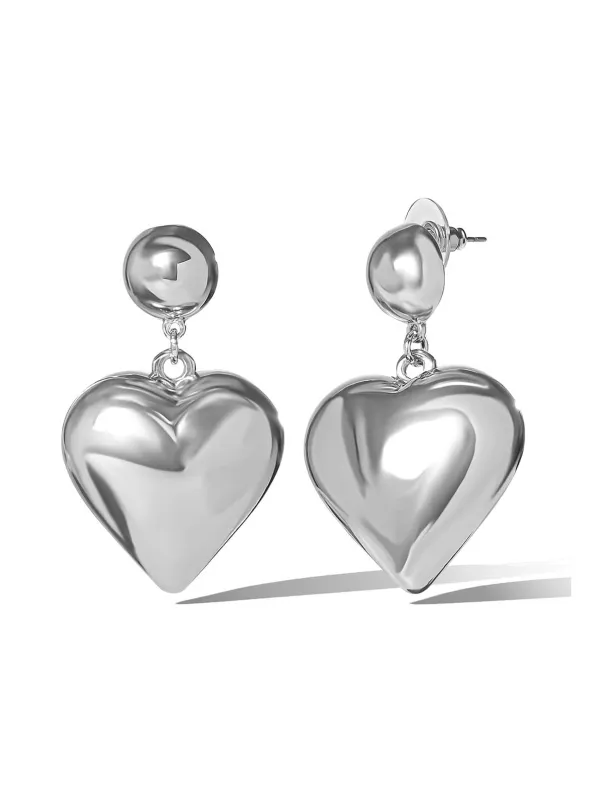 Bold Puff Heart Drop Earrings sold by Jessica Simpson