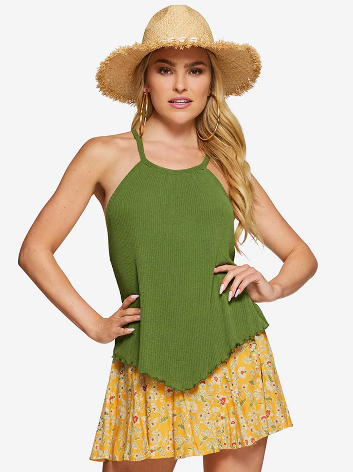 Codie Tank in Vineyard Green sold by Jessica Simpson