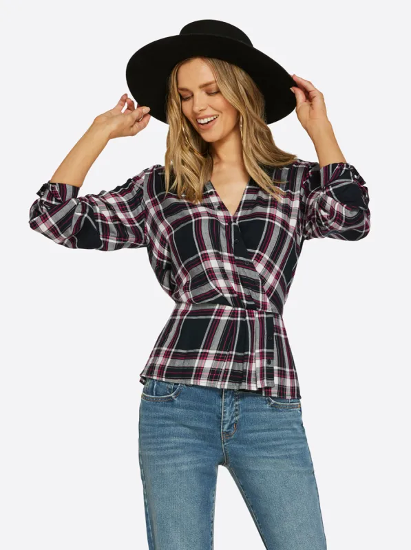 Gillian Top in Bakers Plaid sold by Jessica Simpson