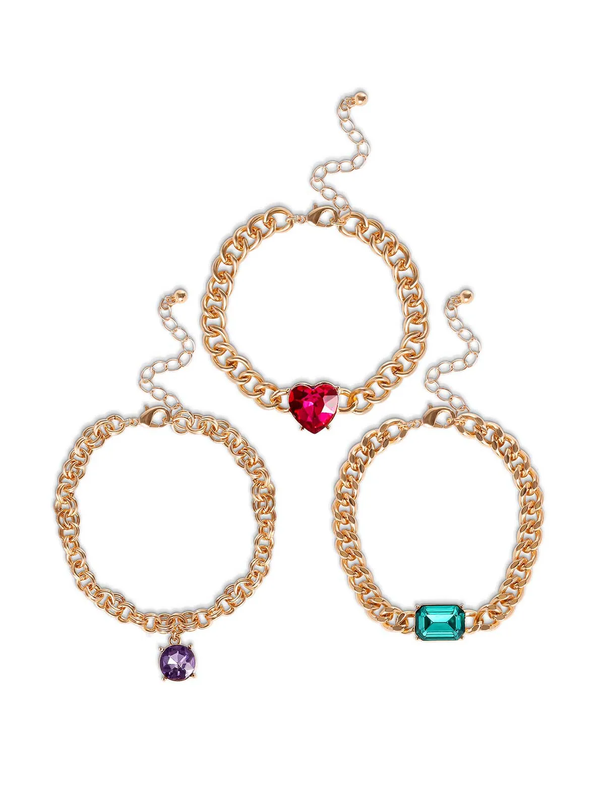 Gemstone Charm Chain Bracelets sold by Jessica Simpson