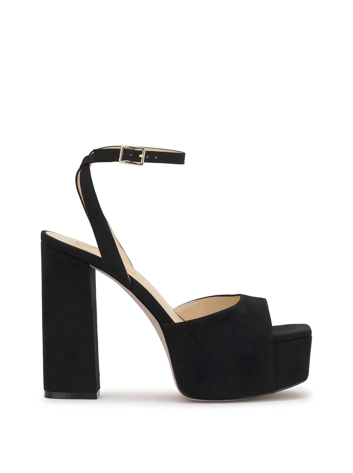 Lirio Platform Sandal in Black Suede sold by Jessica Simpson