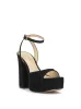 Lirio Platform Sandal in Black Suede sold by Jessica Simpson
