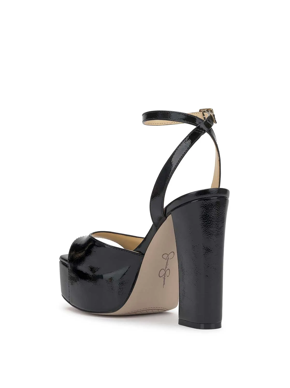 Lirio Platform Sandal in Black Patent sold by Jessica Simpson product image thumbnail 3