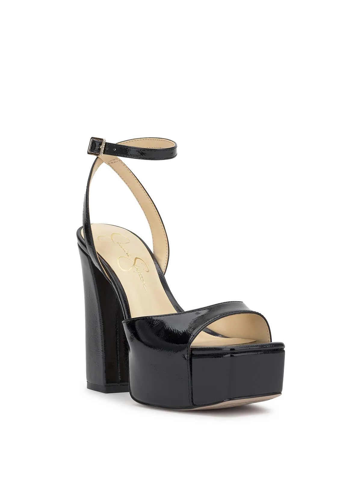 Lirio Platform Sandal in Black Patent sold by Jessica Simpson product image thumbnail 4