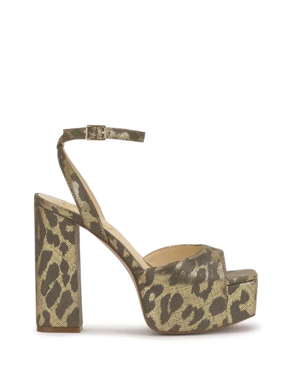 Lirio High Heel in Golden Leopard sold by Jessica Simpson