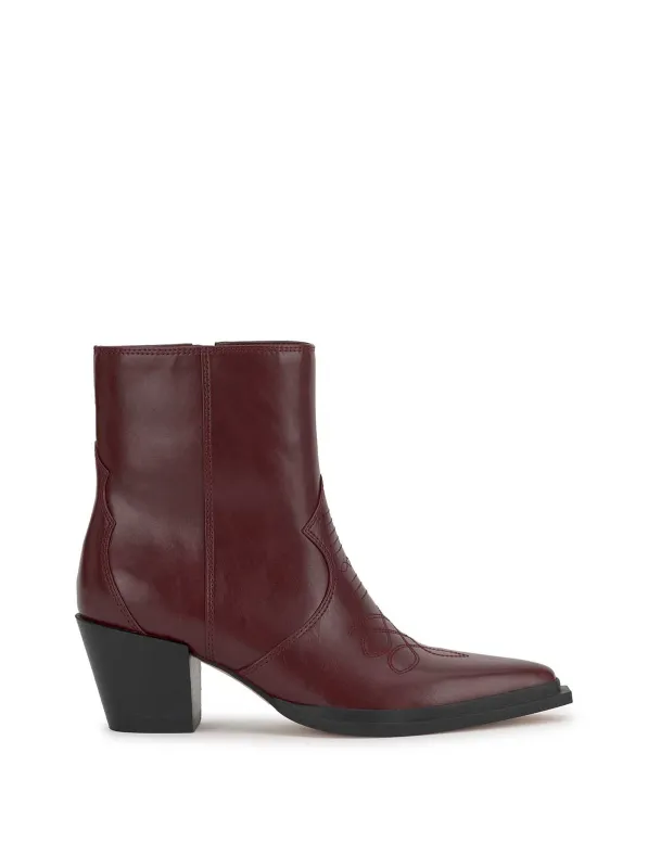 Helvona Western Bootie in Dark Granada sold by Jessica Simpson