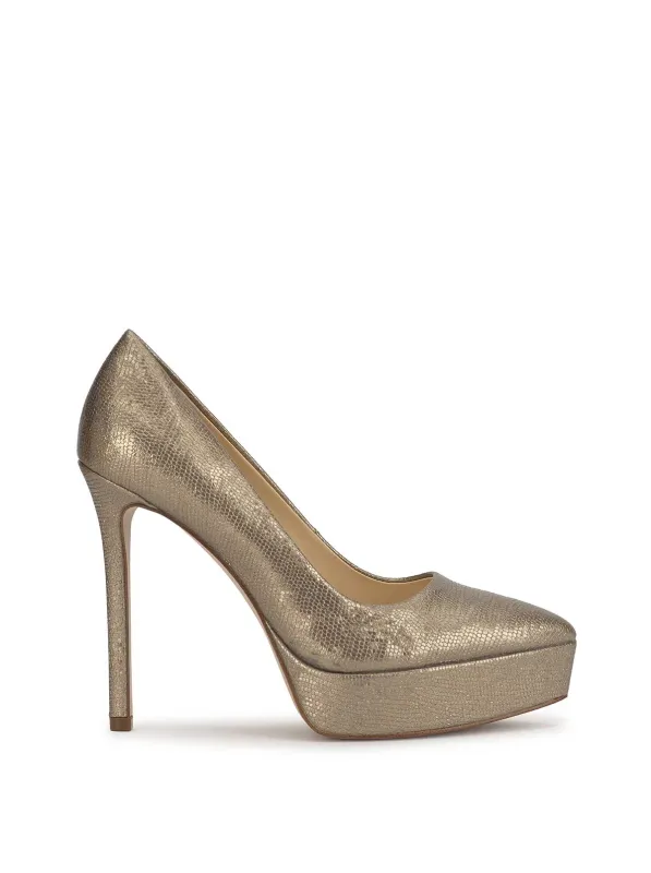 Sinelia Platform Pump in Bronze sold by Jessica Simpson