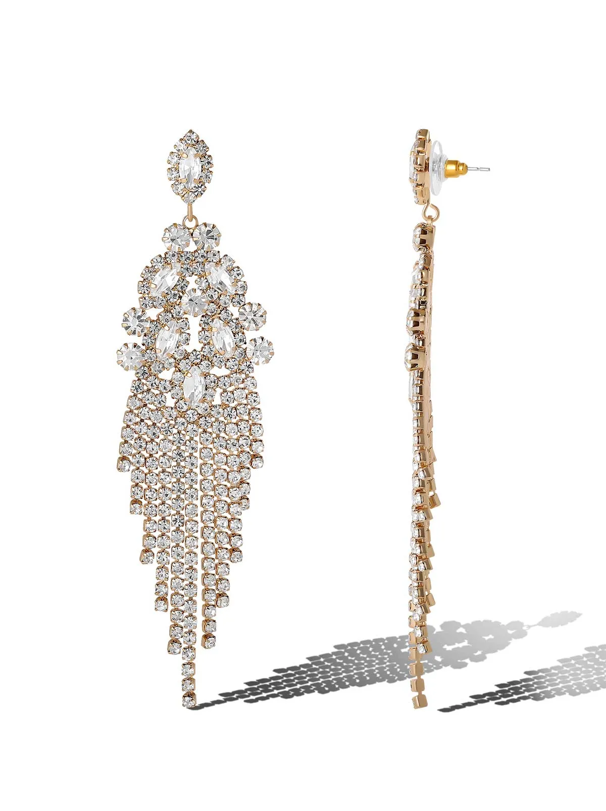 Crystal Waterfall Statement Earrings sold by Jessica Simpson
