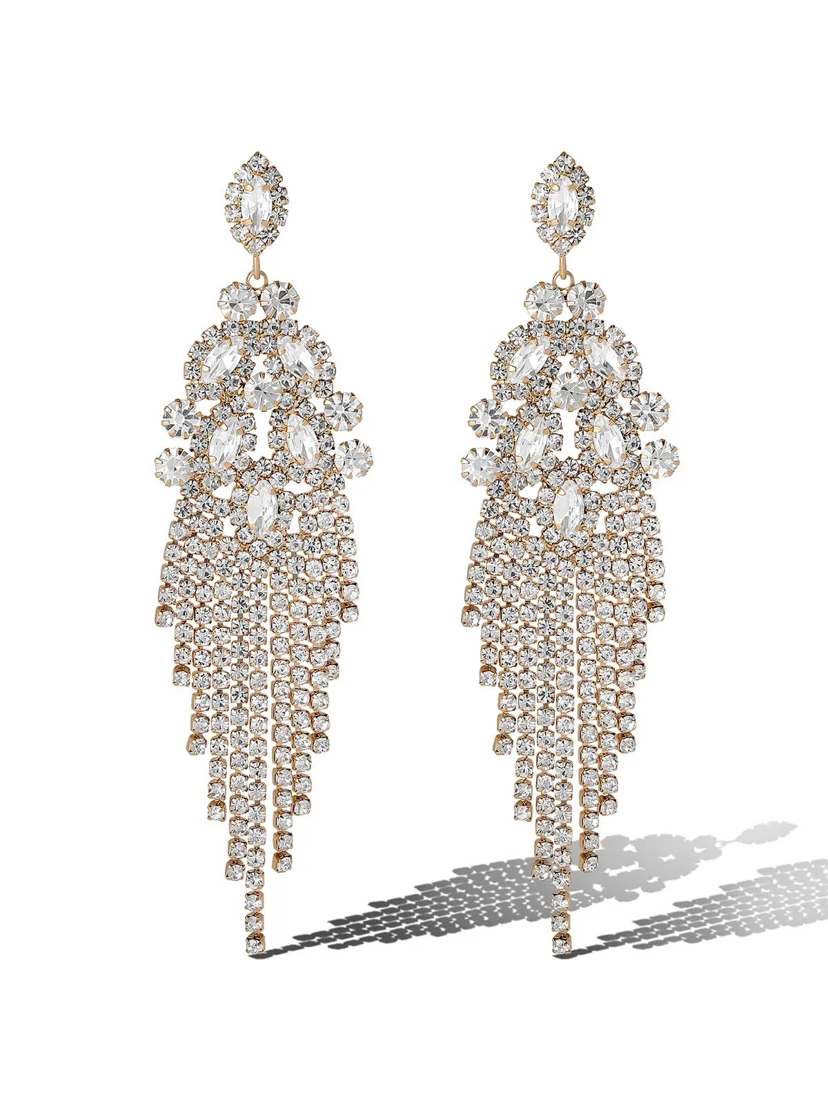 Crystal Waterfall Statement Earrings sold by Jessica Simpson product image thumbnail 2