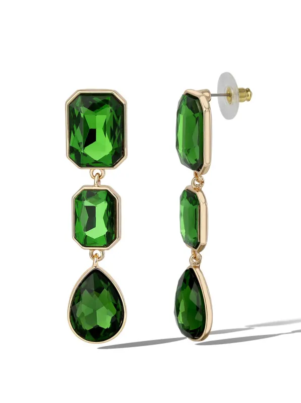 Emerald Green Drop Earrings sold by Jessica Simpson