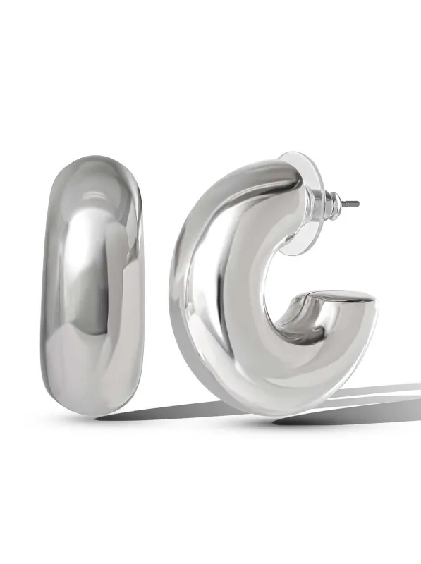 Silver Hoop Earrings sold by Jessica Simpson