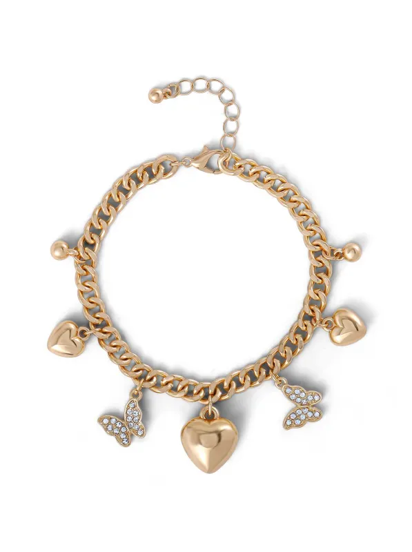 Heart & Butterfly Charm Bracelet sold by Jessica Simpson
