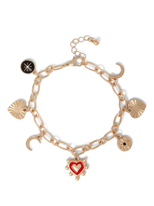 Gold Assorted Charm Bracelet sold by Jessica Simpson