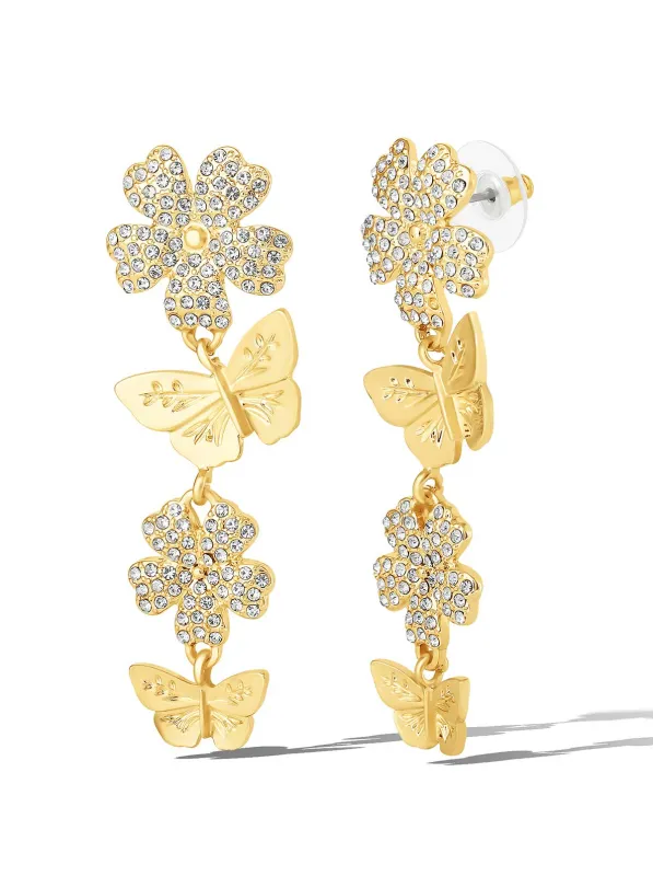Flower & Butterfly Drop Earrings sold by Jessica Simpson