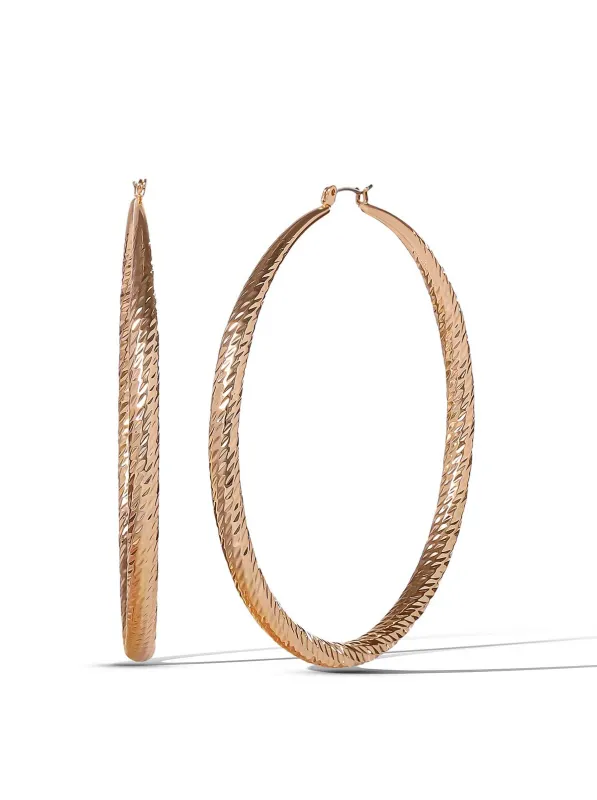 Textured Oversized Hoop Earrings sold by Jessica Simpson