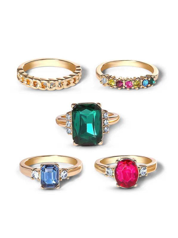 Bold 5 Piece Ring Set sold by Jessica Simpson
