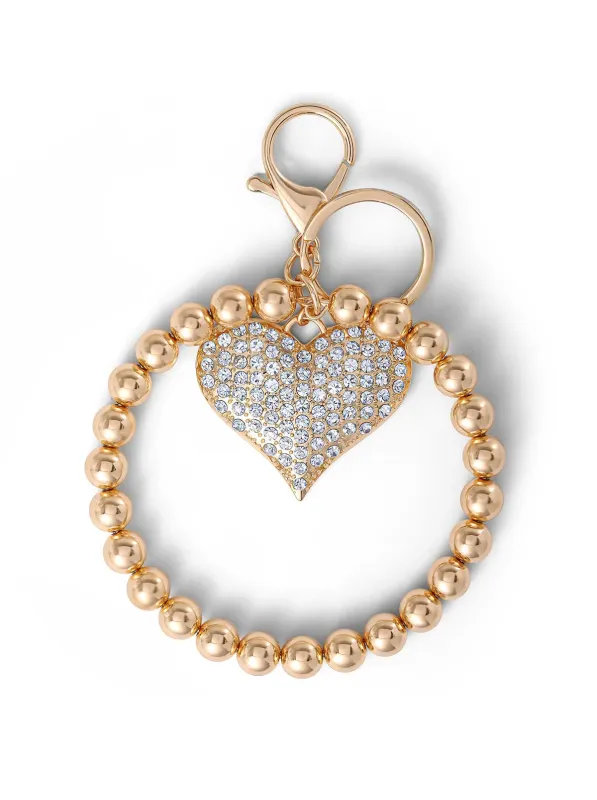 Pave Crystal Heart Keychain sold by Jessica Simpson