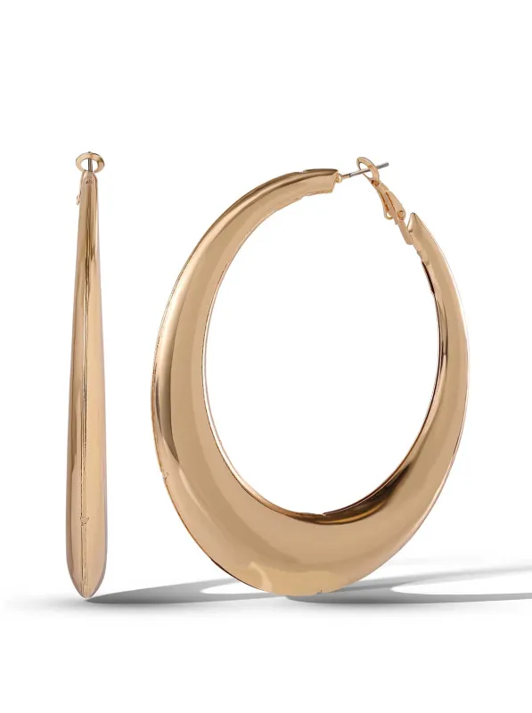 Gold Plated Round Hoop Earring sold by Jessica Simpson