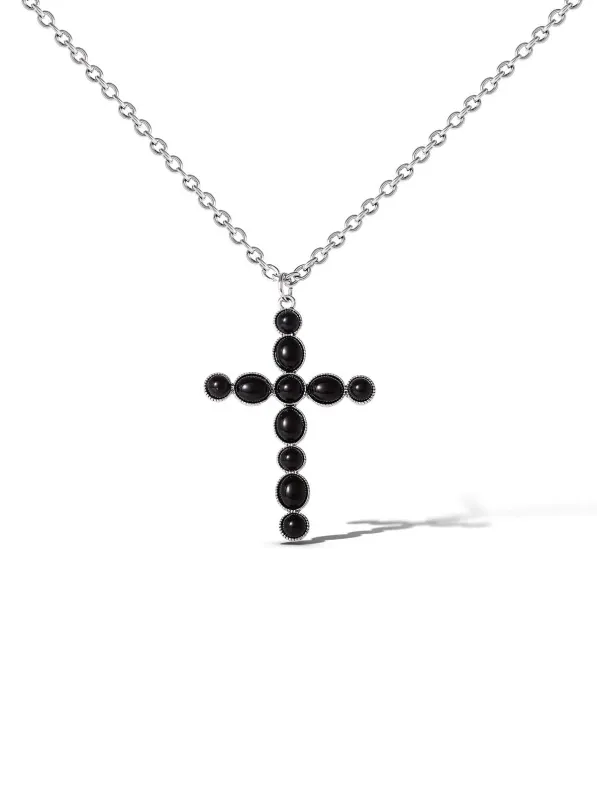 Black Cross Necklace sold by Jessica Simpson