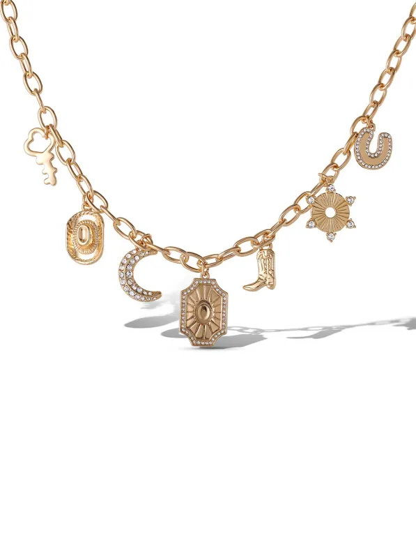 Multi Charms Necklace sold by Jessica Simpson