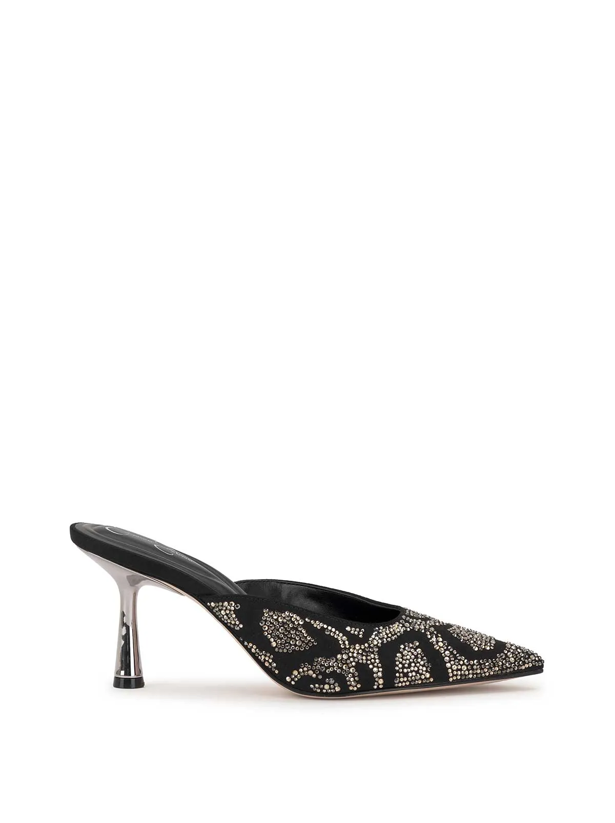 Xia Pointed-Toe Mule in Embellished Black sold by Jessica Simpson