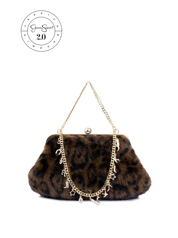 Jessica Simpson 2.0 Zoe Frame Clutch in Leopard sold by Jessica Simpson