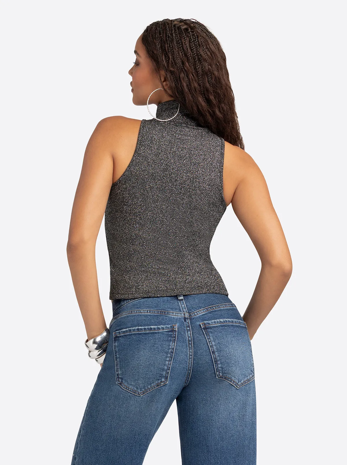 Jessica Simpson 2.0 Asha Shimmer Top in Black sold by Jessica Simpson product image thumbnail 3