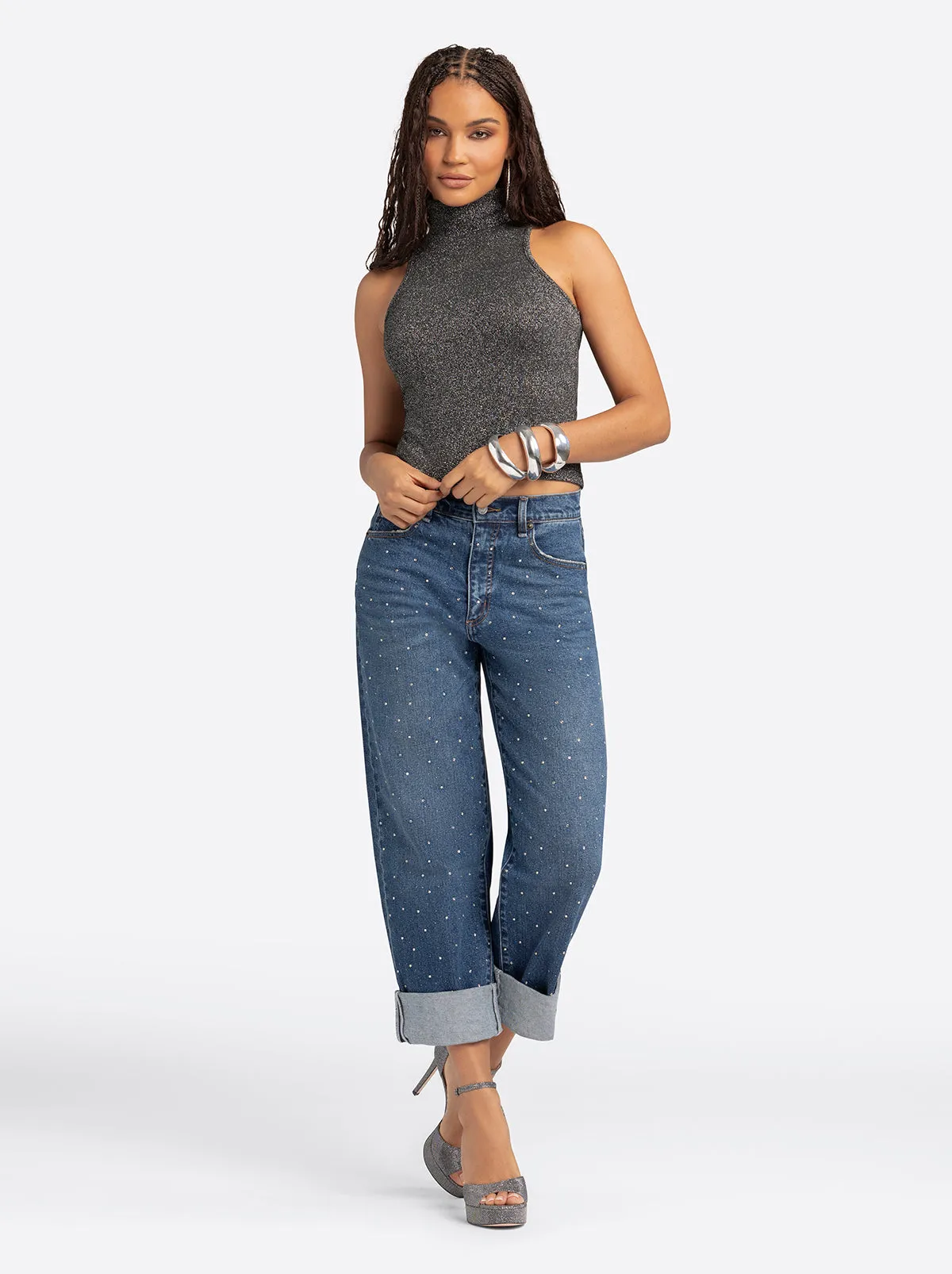 Jessica Simpson 2.0 Asha Shimmer Top in Black sold by Jessica Simpson product image thumbnail 4