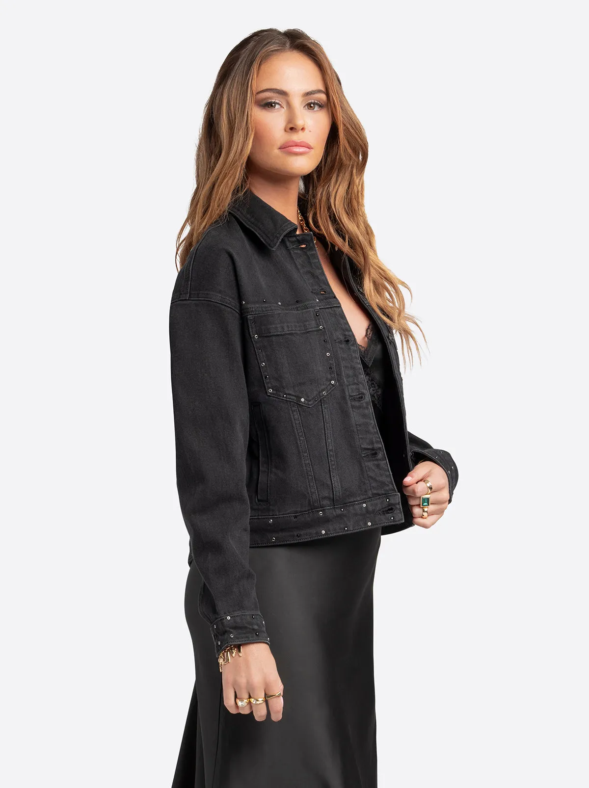 Jessica Simpson 2.0 Trucker Jacket in Luminous sold by Jessica Simpson product image thumbnail 2