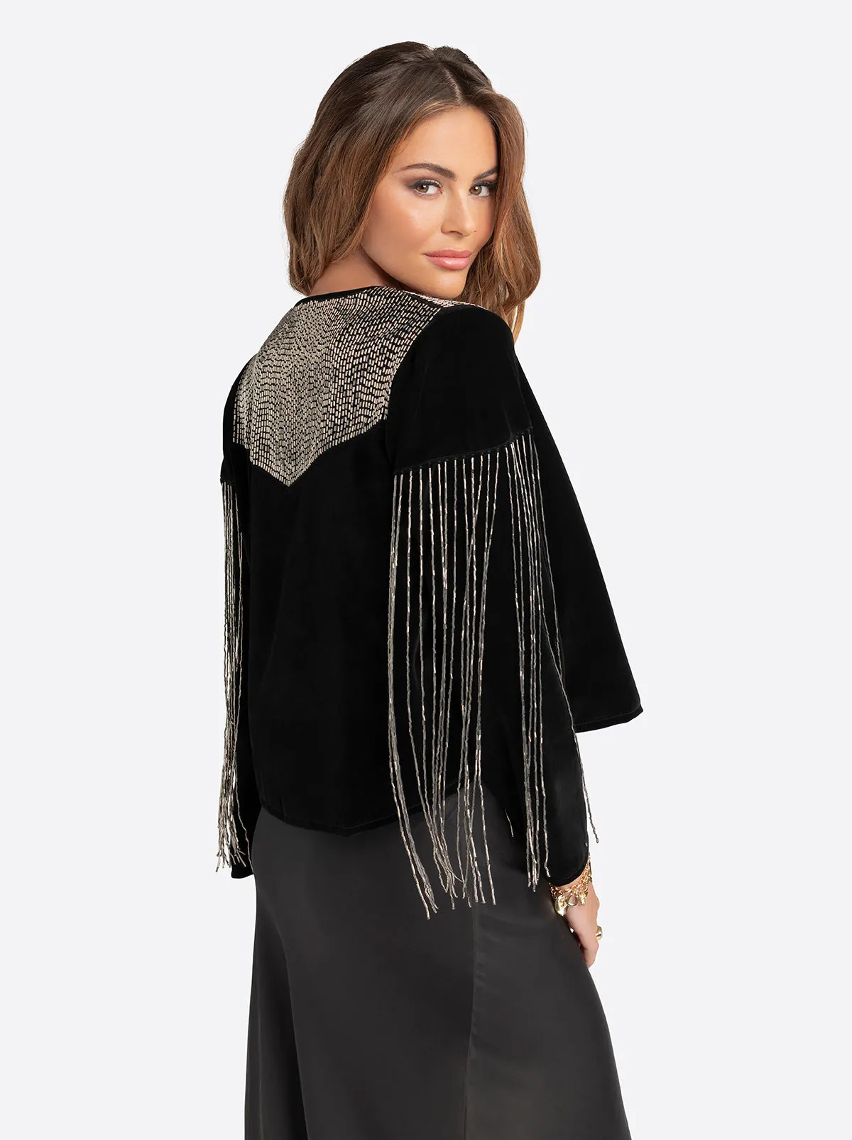 Jessica Simpson 2.0 Ruby Beaded Jacket in Black sold by Jessica Simpson product image thumbnail 3