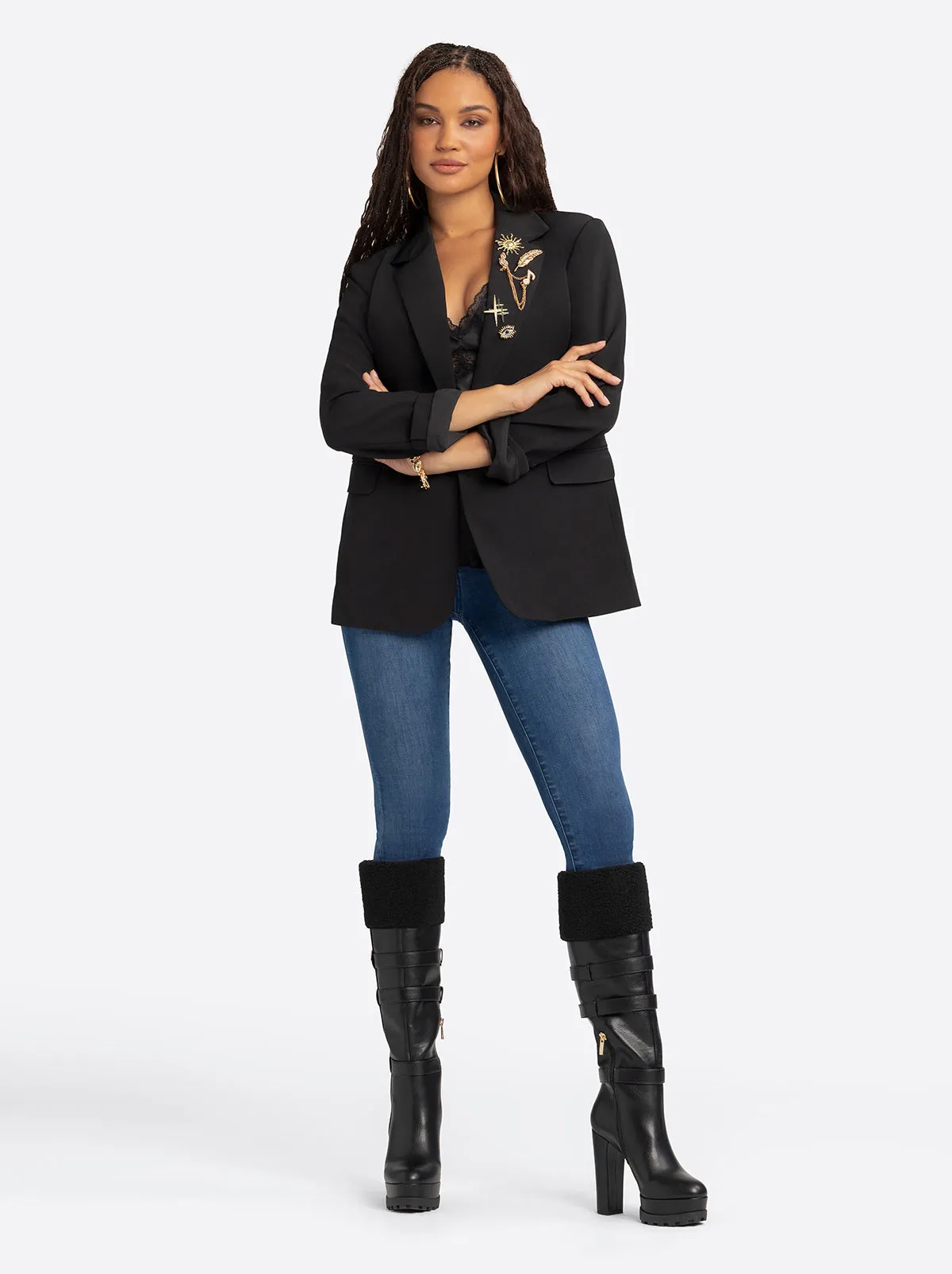 Jessica Simpson 2.0 Lenna Blazer in Black sold by Jessica Simpson product image thumbnail 4