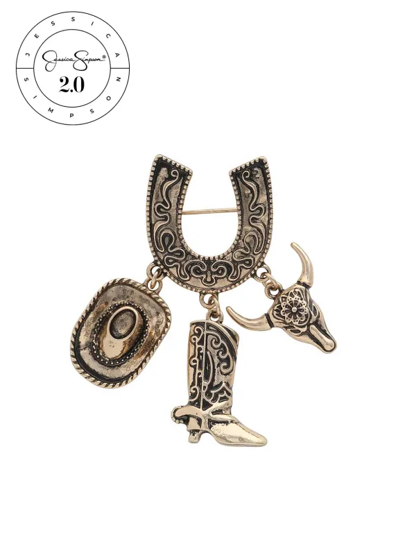 Jessica Simpson 2.0 Western Charm Horseshoe Brooch made by Jessica Simpson