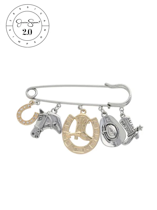 Jessica Simpson 2.0 Western Charm Pin Brooch sold by Jessica Simpson