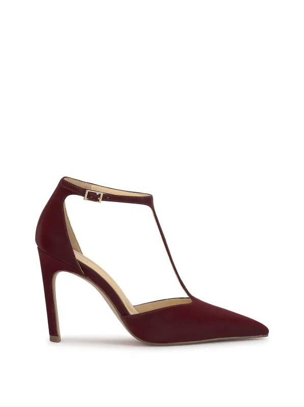Willna T-Strap Pump in Dark Cherry sold by Jessica Simpson