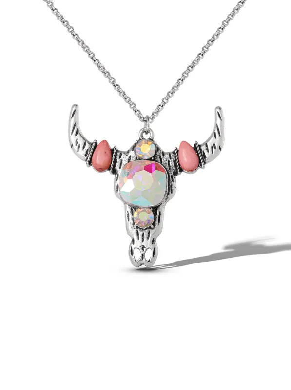 Crystal Bull Skull Pendant sold by Jessica Simpson