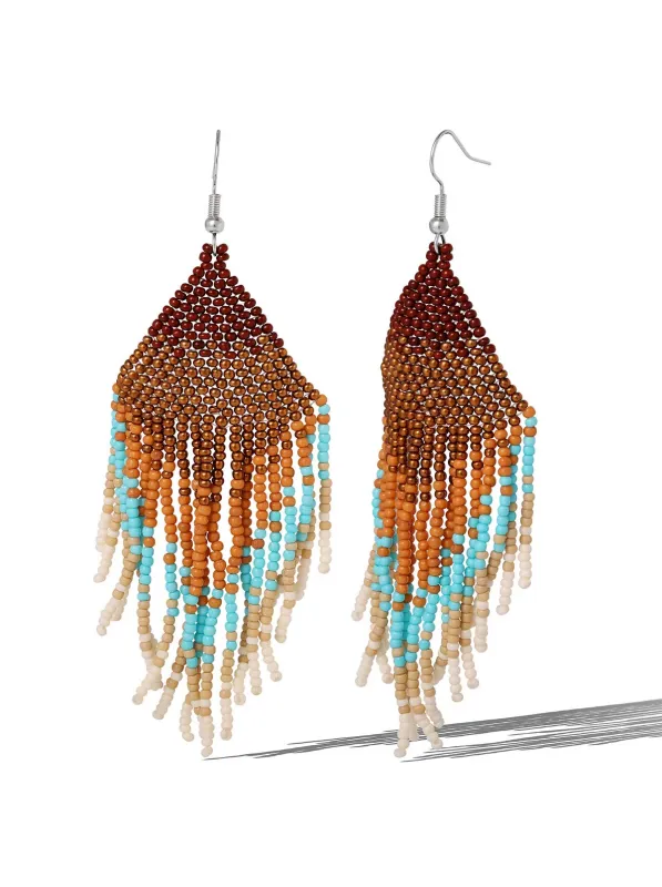 Multi Seed Beads Dangle Earring sold by Jessica Simpson