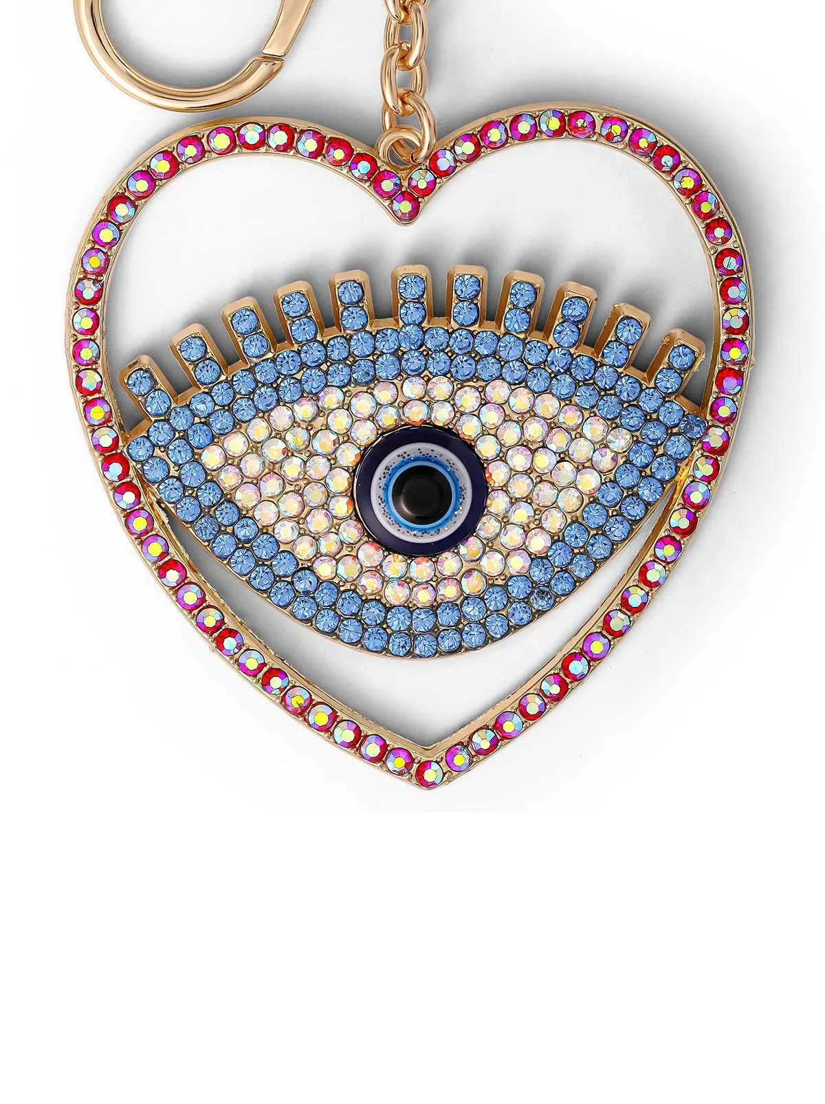 Heart Evil Eye Pink Cord Keychain sold by Jessica Simpson product image thumbnail 2