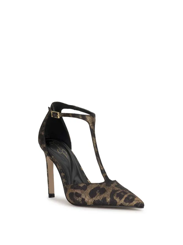Willna T-Strap Pump in Leopard sold by Jessica Simpson