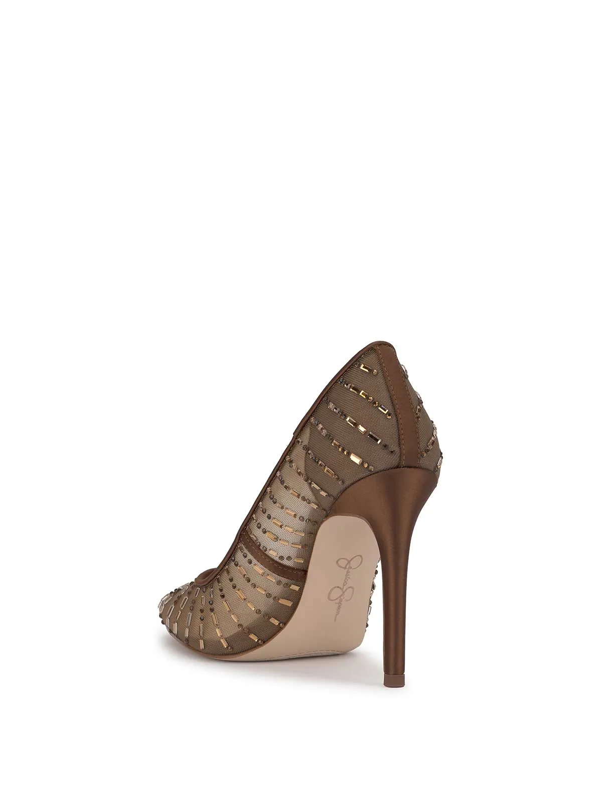 Piviano Pointed Toe Embellished Pump in Toasted Pecan sold by Jessica Simpson product image thumbnail 3