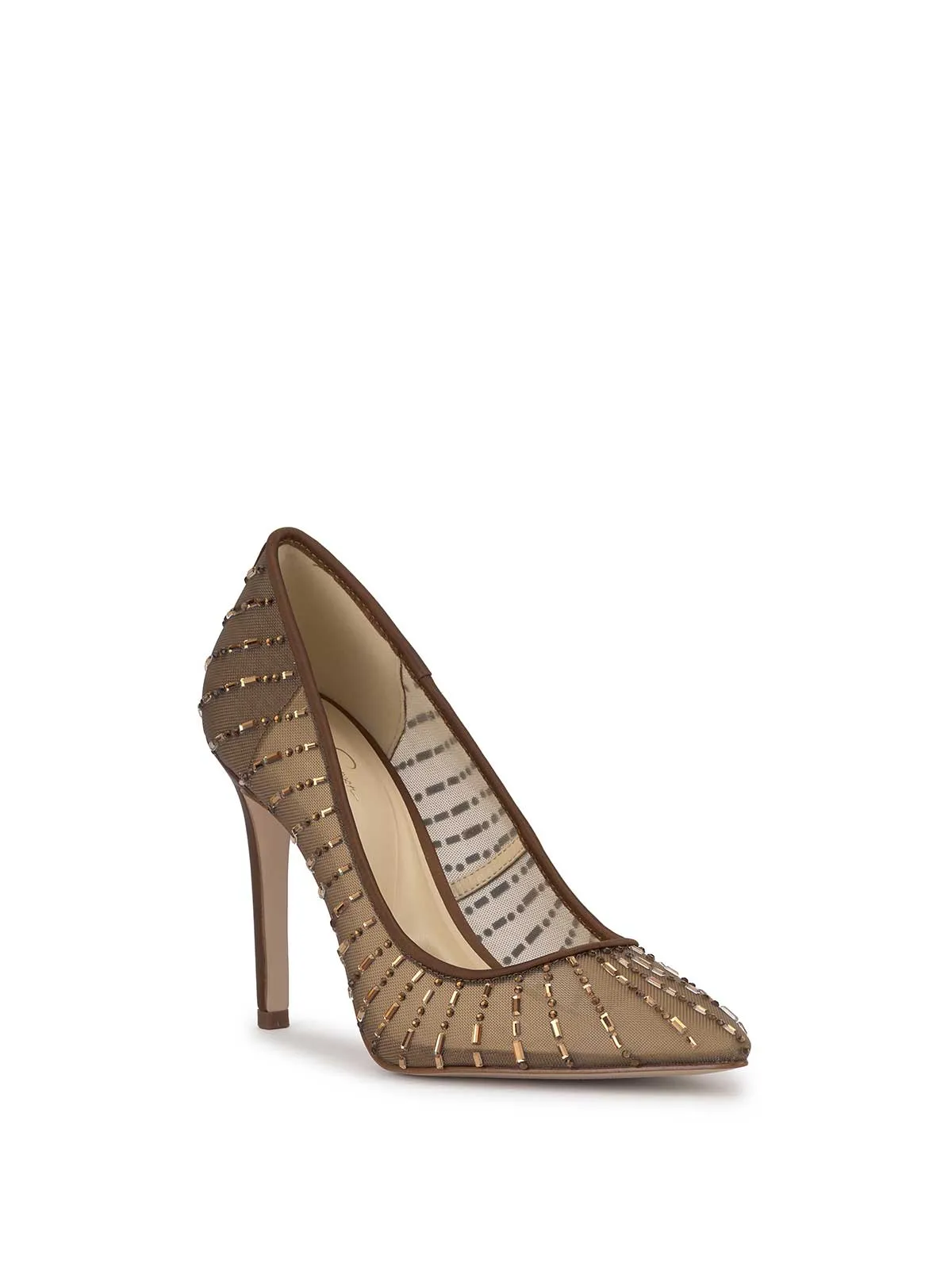 Piviano Pointed Toe Embellished Pump in Toasted Pecan sold by Jessica Simpson product image thumbnail 4