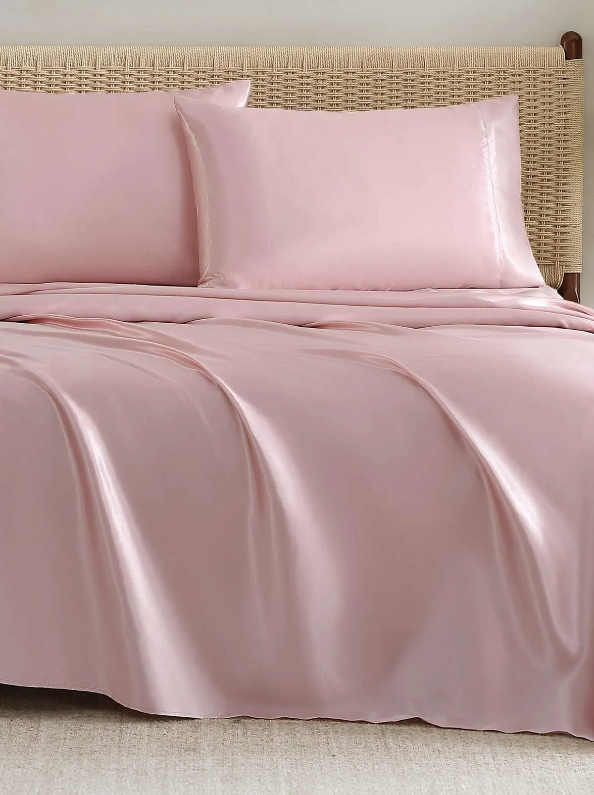 Silky Satin Sheet Set in Pink Lotus sold by Jessica Simpson product image thumbnail 3
