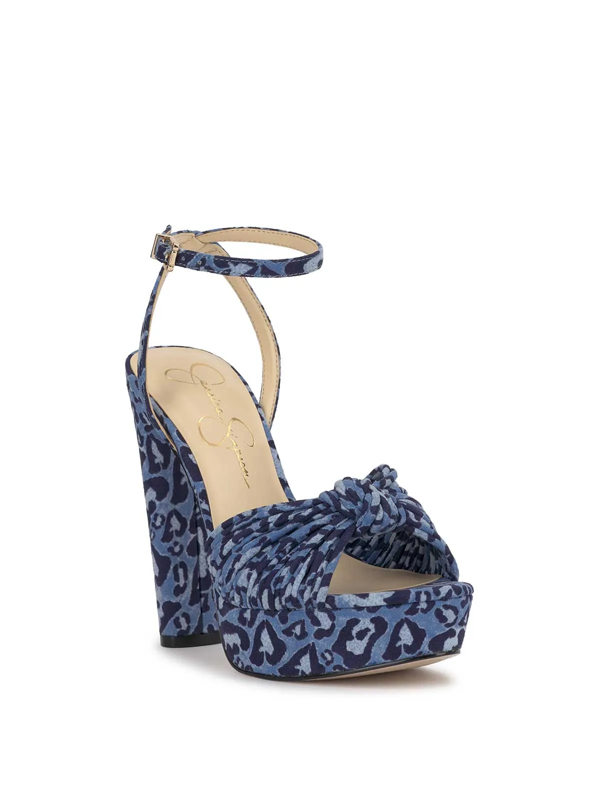 Immie Platform Sandal in Blue Leopard sold by Jessica Simpson product image thumbnail 4
